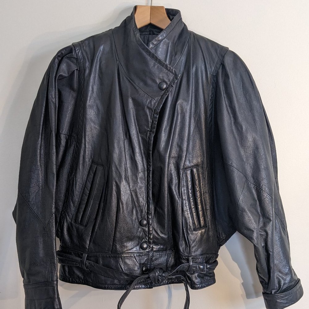 Womens Bomber Leather Jacket